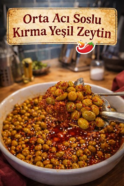 ZEYTİN ANA Acı Soslu Kırma Zeytin 900 Gr ( Orta Acılı )