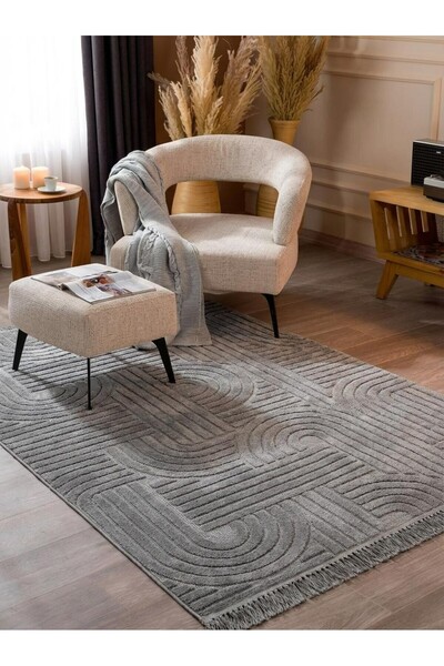 SARAZ HALI Dizayn Kaymaz Taban Koridor Halısı Kesme Yolluk Mutfak Halısı Mode...