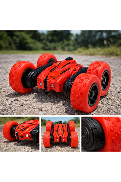 HALLEY 360 DÖNEBİLEN AKROBATİK ÇİFT TARAFLI ARABA KIRMIZI