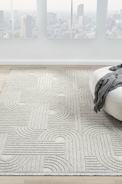 Mariesse Home Lara İskandinav Dokuma Bukleli Modern Salon Halısı Mutfak Halıs...