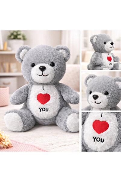 HALLEY I LOVE YOU GRİ AYICIK 25 CM