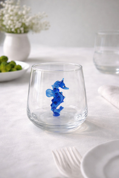 ADAMODART Denizatı Cam Figürlü Su Bardağı