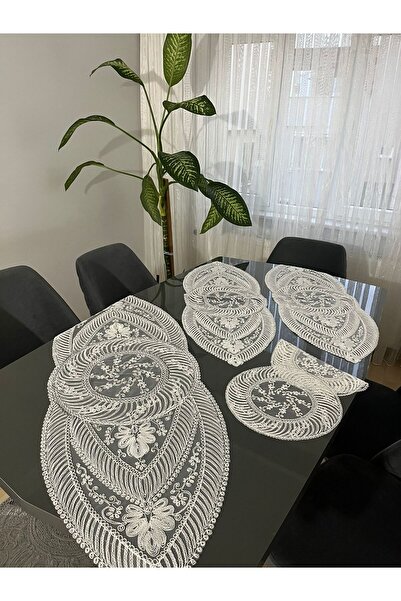 BRL ÇEYİZ HOME French Lace Luxury Tulle Laced Stylish Living Room Set