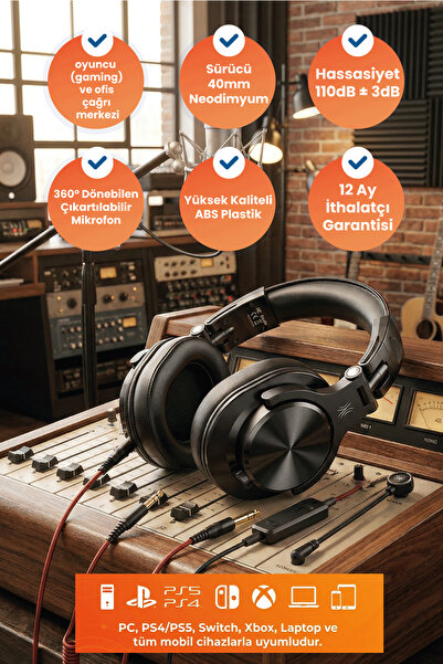 Oneodio A71D Kablolu Kulaklık Çıkarılabilir Mikrofonlu