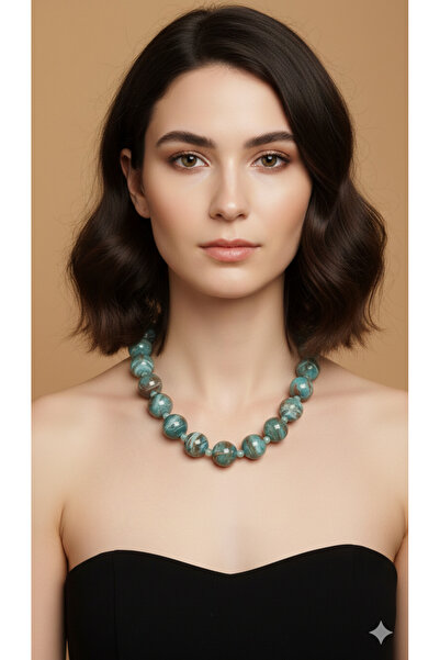 PETEK AKSESUAR قلادة على شكل كرة أكريليك أساسية