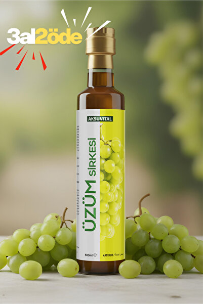 Aksu Vital Üzüm Sirkesi 500 ml Katkısız, Doğal Fermantasyon