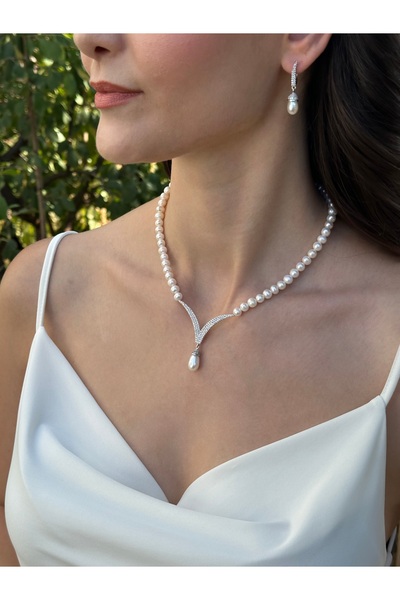 İLK İNCİ TAKI Gerçek Doğal İnci Set – ST0101