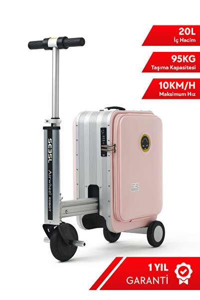 Airwheel SE3SL Elektrikli Binilebilir Scooter Valiz - Pembe