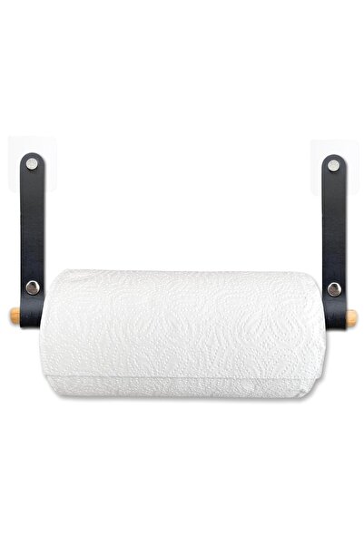 Hype Store Yapışkanlı Ahşap & Deri Tuvalet Kağıtlığı | Banyo Kağıt Havluluk, ...