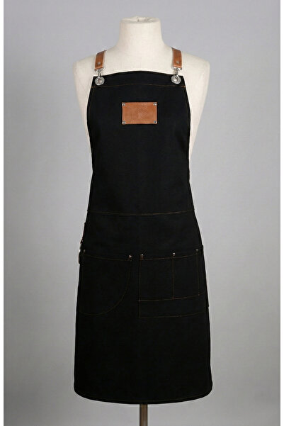 apr-10 مريلة بتصميم قماش Dk-103 - تفاصيل جلدية