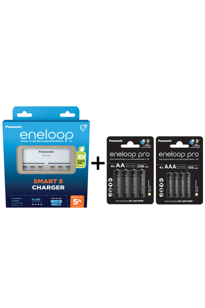 Eneloop Incarcator cu Canale Independente Acumulatori Inclusi, 4x 2500mAh R6 ...