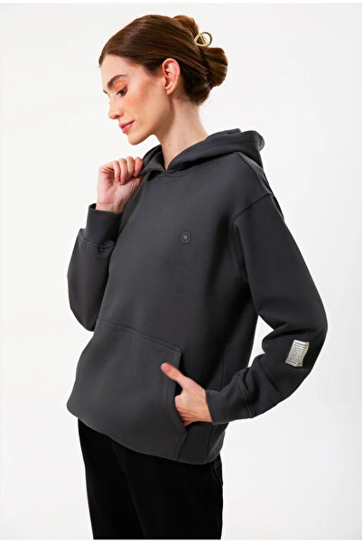 UNIQVIBE Hooded Pack of Organic Cotton Women's Anthracite Hoodies