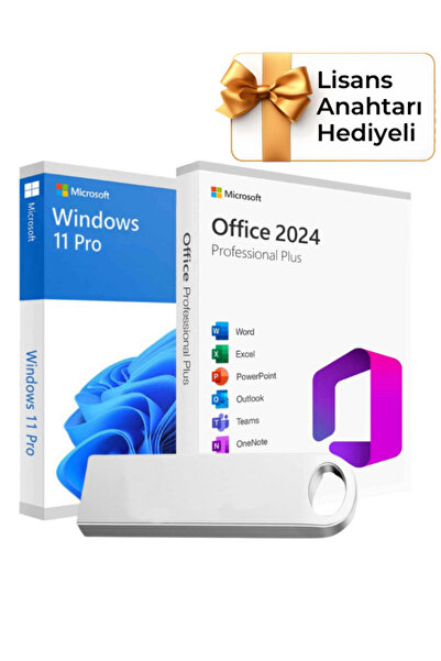 MICROSOFT Windows 11 + Office 2024 Pro Plus Kurulum Dosyalı Usb Bellek 16gb (...
