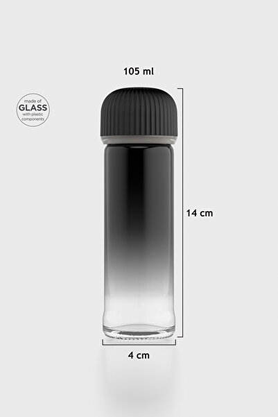 Renga Line Boyalı 105 ml Cam Tuzluk-Karabiberlik 122021 Siyah