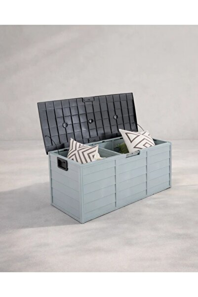 Divona Home Tekerlekli Modern Bahçe Depolama Sandığı(SİYAH KAPAK) ÜRÜN ÖLÇÜLE...