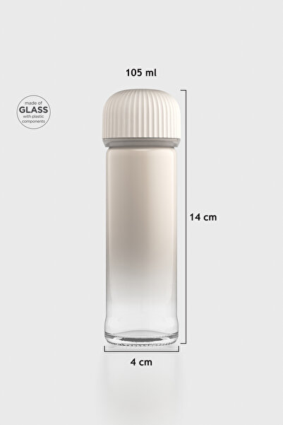 Renga Line Boyalı 105 ml Cam Tuzluk-Karabiberlik 122021 Bej