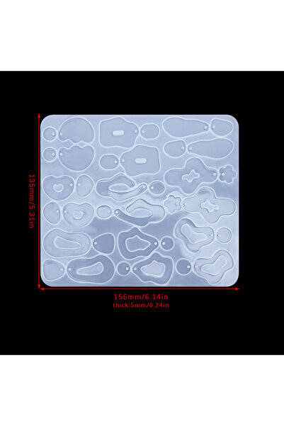 Choice قالب سيليكون لصنع قلادة أقراط غير منتظمة الشكل (النمط 02) - راتنج إيبو...