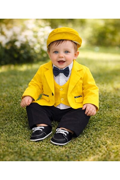 Botez Costum baietel David - galben