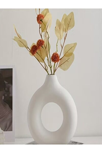 Maryam Decore : Bohemian White Vase , Art Deco Style, Modern Design, Ideal fo...