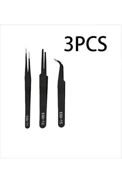 Choice مجموعة ملاقط عالية الجودة مضادة للكهرباء الساكنة من الفولاذ المقاوم لل...