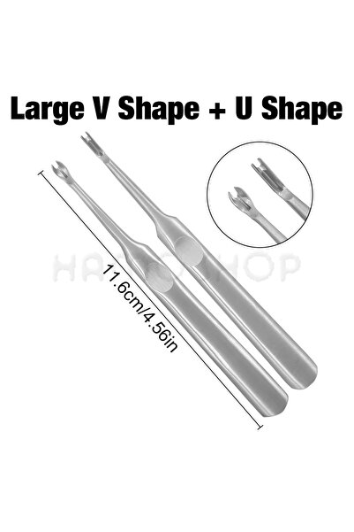 Choice أدوات جلد كبيرة الحجم (قطعتان) على شكل حرف U+V، أداة حفر وتنعيم حواف ا...