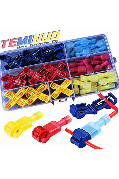Choice 60pcs Mix In Box T Tap Wire Connectors, 60/50/40pcs Self-Stripping wit...