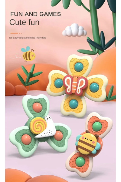 Choice مجموعة ألعاب ZZL-3 قطع لتخفيف التوتر، ألعاب استحمام للأطفال، حشرات كرت...