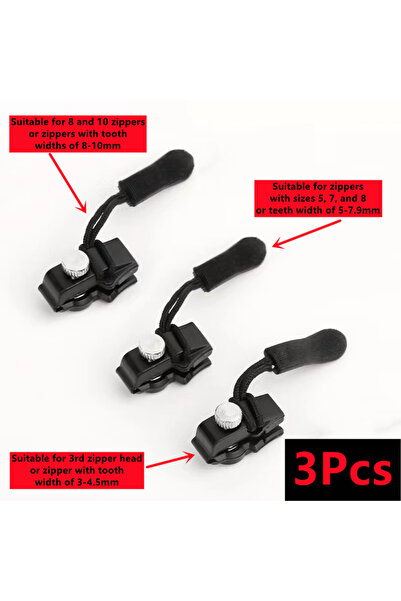 Choice 3 قطع/30 قطعة من منزلقات السحاب العالمية، طقم إصلاح فوري للسحابات، إصل...