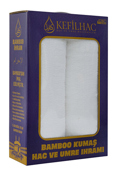 kefilhac Kutulu Bambu İhram Takımı 1250 Gr Hac Umre Erkek Yumuşak Emici Hafif
