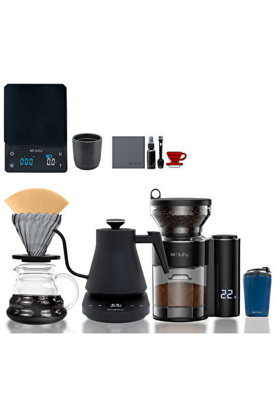 MIBRU مجموعة ملحقات القهوة V60، مجموعة تحضير القهوة الكاملة V60، 12 أداة قهوة...