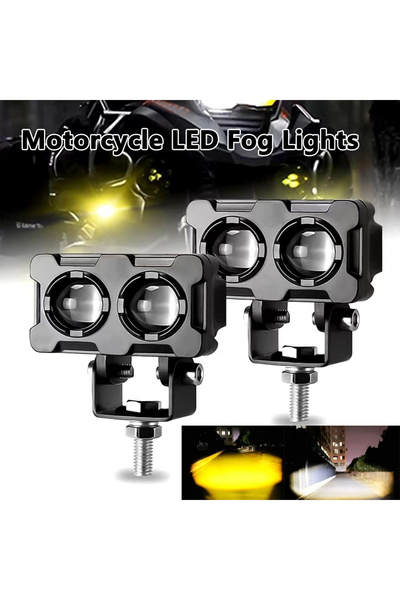 Choice 2PCS 1PC Motorcycle LED Lens Spotlight Double Lenses Spotlight Motorcy...