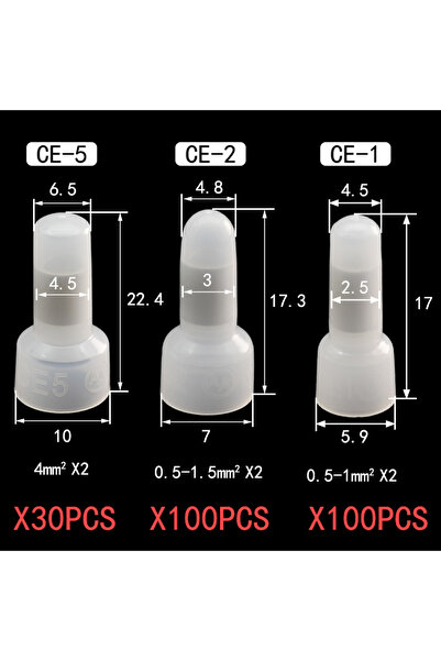 Choice CE-230pcs 120 قطعة موصلات تجعيد طرفية مغلقة، طقم أغطية تجعيد مقاسات 22...
