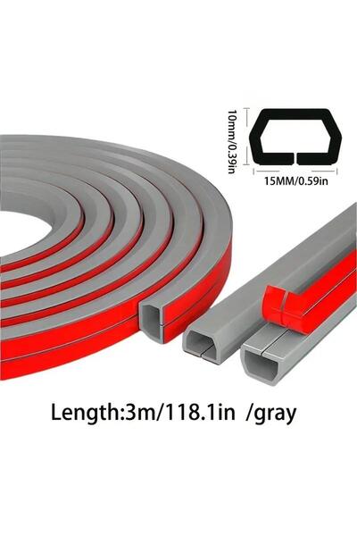 Choice غطاء سلك أرضي مضاد للبثق من 3M، لون رمادي، قطعة واحدة، لاصق ذاتي، لتمد...