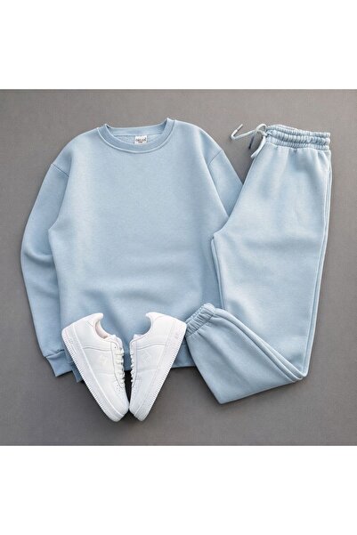 KONSEPT35 Set de trening pentru bărbați guler rotund