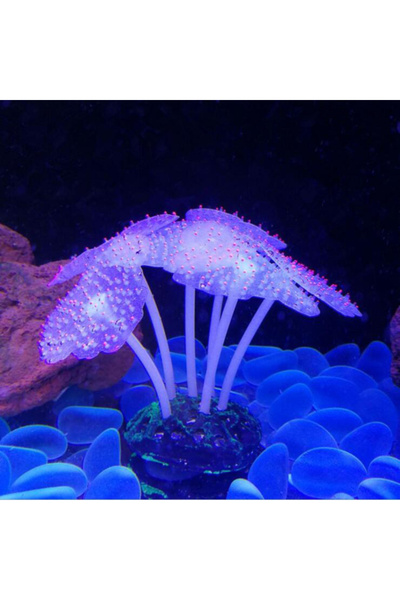 Choice حوض سمك بنقطة حمراء، ديكور محاكاة، سيليكون مضيء، عالم تحت الماء، مرجان...