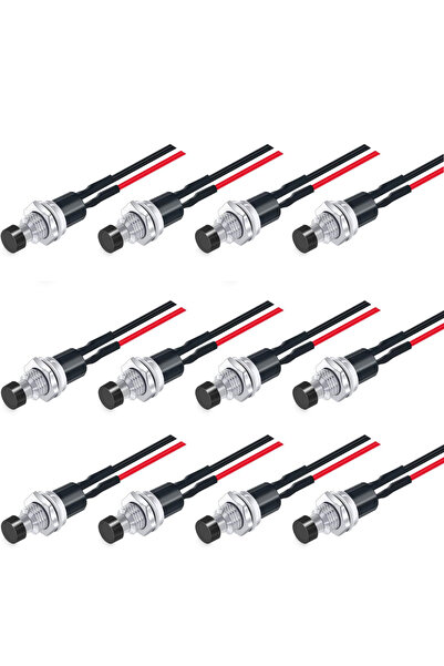 Choice 12 قطعة سوداء، 12 قطعة، مفتاح ضغط لحظي 12 فولت/250 فولت، ثنائي الأطراف...