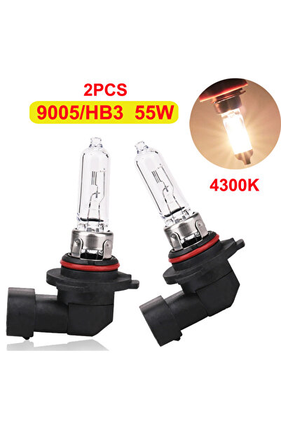 Choice 9005 HB3 قطعتان 12 فولت 55 واط / 65 واط، إضاءة 4300 كلفن، مصابيح هالوج...