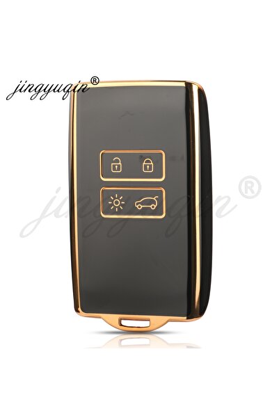 Choice غطاء مفتاح سيارة أسود من مادة TPU من جينغيوكين، مناسب لسيارات رينو إسب...