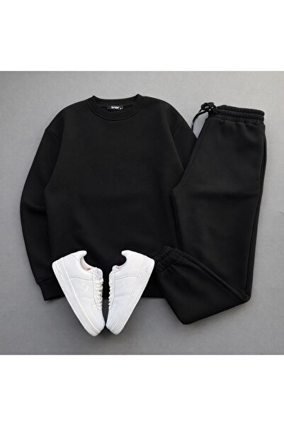 KONSEPT35 Set de trening pentru bărbați guler rotund