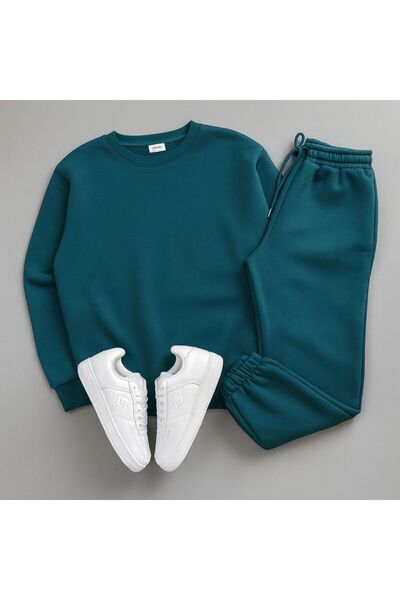 KONSEPT35 Set de trening pentru bărbați guler rotund