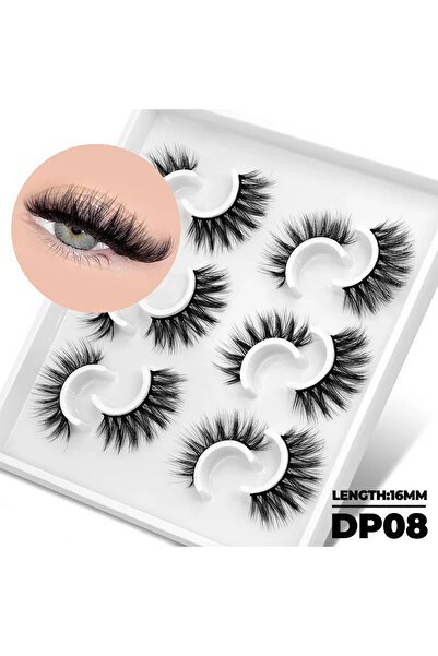 Choice ٦ أزواج - DP08 رموش فيلتريناي الصناعية ثلاثية الأبعاد من المنك، رموش ص...