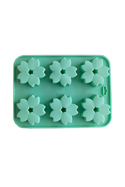 Choice قالب سيليكون على شكل زهرة الكرز بستة تجاويف، رقم 013green، لصنع الصابو...