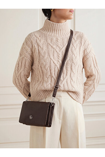 Rivina Lena Women's Long Strap Wallet Detailed Crossbody Women's Hand and Sho...