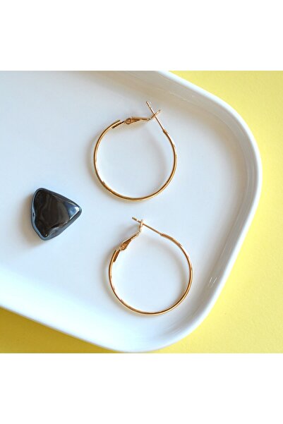 Heppii Thin Hoop Earrings Gold Color Suitable for Daily Use