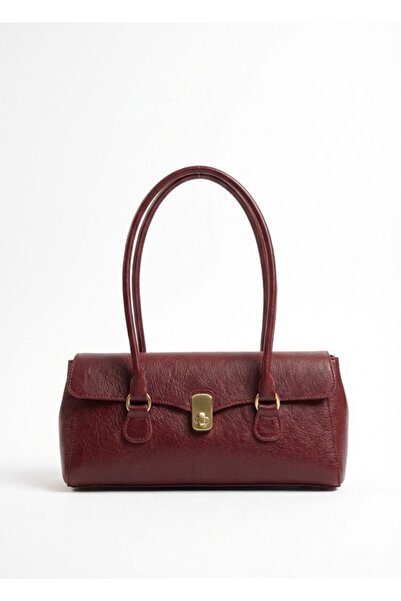 Heybe shop Kadın Altın Toka Detaylı El ve Omuz Çantası