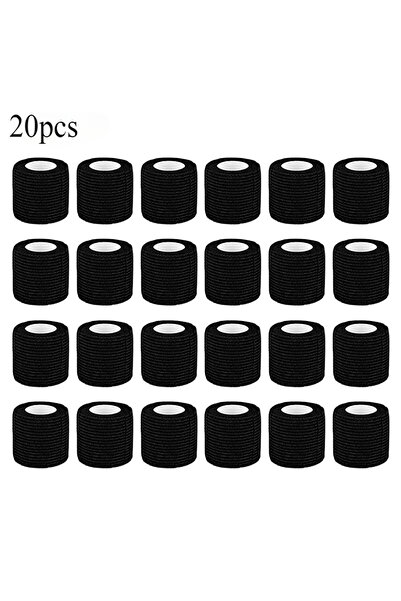 Choice 20pcs 5/10/15/20 Black Tattoo Grip Bandage Cover Wraps Tapes Nonwoven ...