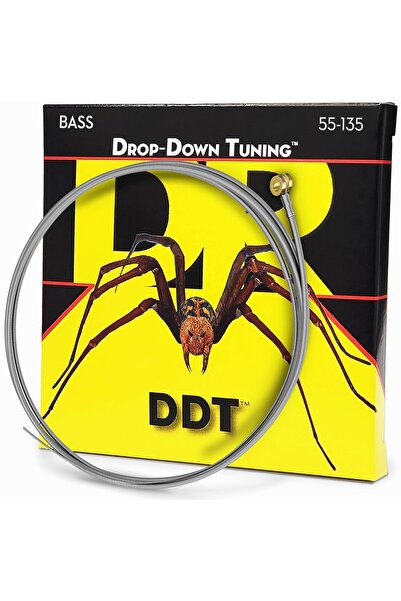 Hype Store أوتار جيتار DR Strings DDT5-55، من الفولاذ المقاوم للصدأ، ثقيلة