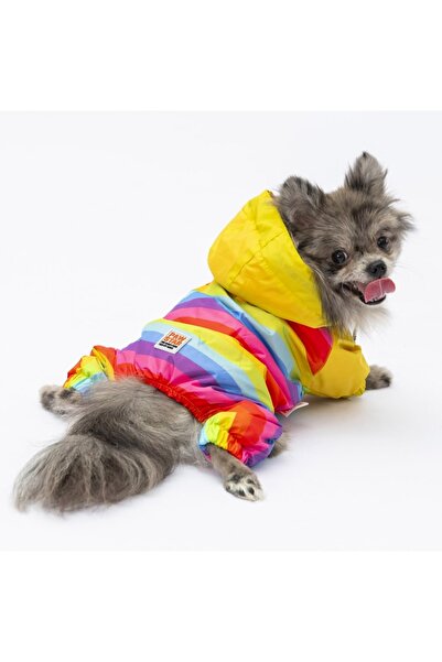 Hype Store Pawstar Peru Polarlı Su Geçirmez Küçük Irk Köpek Yağmurluk Tulum (L)