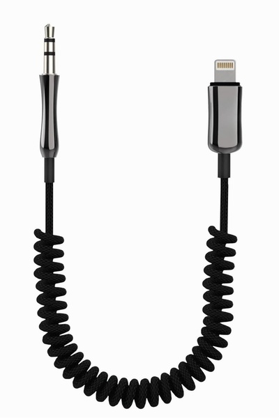 Hype Store iPhone Lightning to 3.5mm Örgülü Spiralli Aux Kablo Dönüştürücü 1m...