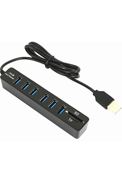 Hype Store 9146 USB Hub 6 Port Microsd Tf Sd Card Reader 1 Meter USB Multiple...